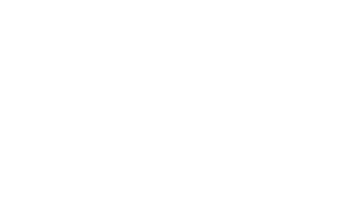 White technical sketch of a modern data hall with dense rows of server racks